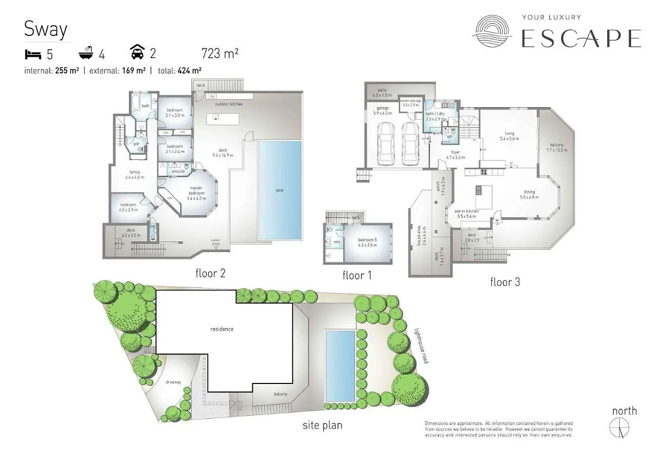 Casa vacanze Sway - Stunning 5 Bedroom Beach House With Pool Byron Bay